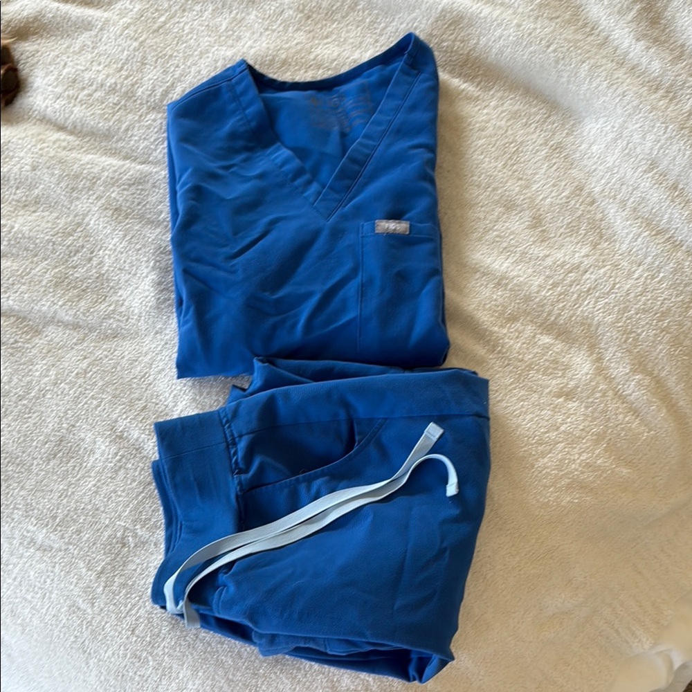 Figs Blue Scrub Set